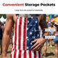 🔥Hot Sale✨American Flag Unisex Overalls Shorts
