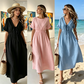 👗New Arrival❣️Women's Summer V-Neck Tie-Front Midi Dress