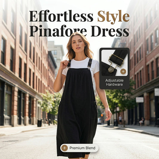 👗 50% OFF! ✨ Women's Midi Overall Dress – Loose, Pockets, Comfortable, Casual 🍂