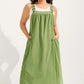 👗 50% OFF! ✨ Women's Midi Overall Dress – Loose, Pockets, Comfortable, Casual 🍂