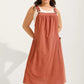 👗 50% OFF! ✨ Women's Midi Overall Dress – Loose, Pockets, Comfortable, Casual 🍂