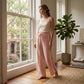 🌊Summer New Arrival🩷Women's Striped Drawstring Wide-Leg Pants