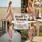 🌊Summer New Arrival🩷Women's Striped Drawstring Wide-Leg Pants