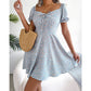 Women's Drawstring Bust Floral Sundress