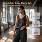 💃 Sleeveless Halter Top & Wide-Leg Pants Set – Flowy, Comfortable & Effortlessly Chic ✨🌿