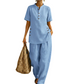 Women's Solid Lounge 2-Piece Set