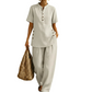 Women's Solid Lounge 2-Piece Set