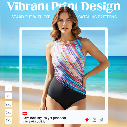 📢📢50% OFF !! ⏰ Fashion Printed One-Piece Swimsuit