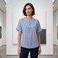 Women's Casual Striped Henley Shirt