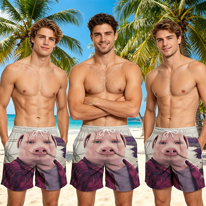 Men's Funny 3D Printed Beach Shorts