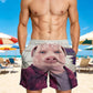 Men's Funny 3D Printed Beach Shorts