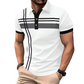 Men's Striped Short Sleeve Collared Top