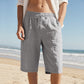 Men's Casual Linen Drawstring Shorts