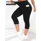 Women's High Waist Capri Leggings with Pockets