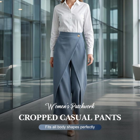Women's Patchwork Cropped Casual Pants