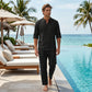 Men's Long Sleeve Button-Down Shirt & Pants Set