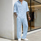 Men's Long Sleeve Button-Down Shirt & Pants Set