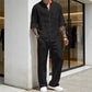 Men's Long Sleeve Button-Down Shirt & Pants Set