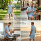 Men's Summer Vertical Stripe 2-Piece Set