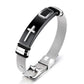 Men's Stainless Steel Cross Bracelet – Durable & Adjustable – Meaningful Faith Jewelry