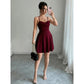 Women's Ruched A-Line Mini Dress