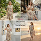 Women's Floral Print Pleated Midi Dress