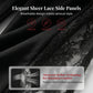 Women's Ruched Lace Panel Flare Pants