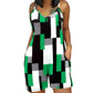 Women's Striped Spaghetti Strap Romper with Pockets