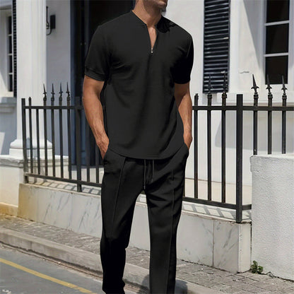 Men’s Summer Quarter-Zip Tracksuit Set