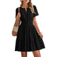 Women's Short Sleeve Tiered Mini Dress