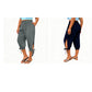 Women's Casual Elastic Waistband Capri Pants