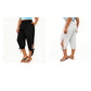 Women's Casual Elastic Waistband Capri Pants