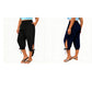 Women's Casual Elastic Waistband Capri Pants