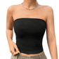 Women’s Soft Solid Strapless Tube Top