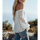 🌸50% OFF! ✨ Women's Bohemian Off-Shoulder Lace Top – Sheer, Flowy, Romantic ☀️