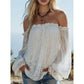 🌸50% OFF! ✨ Women's Bohemian Off-Shoulder Lace Top – Sheer, Flowy, Romantic ☀️