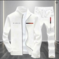 Men's Casual Printed Zip Jacket & Pants Set