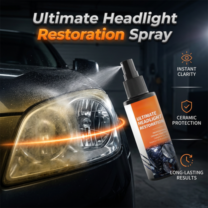 ⏳Buy 1 Get 1 Free🚗 Professional Headlight Restoration Spray Kit – Clear, Bright & Safe Driving ✨