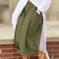 Women's Casual Pleated Wide-Leg Cropped Pants