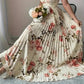 Elegant Floral Print Pleated Maxi Dress