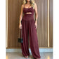 Sleeveless Cutout Wide-Leg Jumpsuit with Back Tie