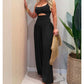 Sleeveless Cutout Wide-Leg Jumpsuit with Back Tie