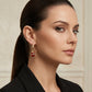 Vintage-Inspired Red Heart & Cross Earrings