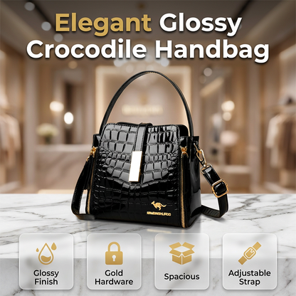 👜50% OFF!✨Glossy Crocodile Pattern Women's Handbag
