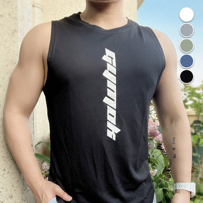 Men's Summer Athletic Quick-Drying Thin Tank Top & Loose-Fit Shorts Two-Piece Suit