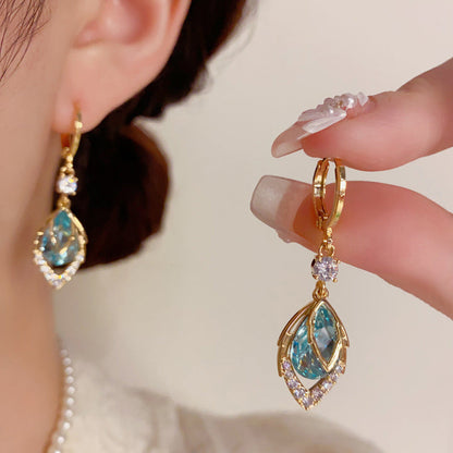 💙50% OFF !! ✨Sky Blue Drop Dangle Hoop Earrings