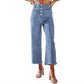 Women's High-Waist Button-Fly Wide-Leg Jeans