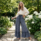 ⚡Free Shipping⚡Women's Leopard Print Ruffle Hem Wide-Leg Pants