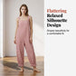 Women's Casual Striped Spaghetti Strap Jumpsuit