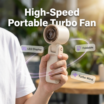 📢📢50% OFF !! ⏰Portable Handheld Fan with LED Digital Display